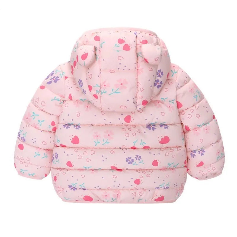 Kids Dinosaur Hooded Winter Jacket