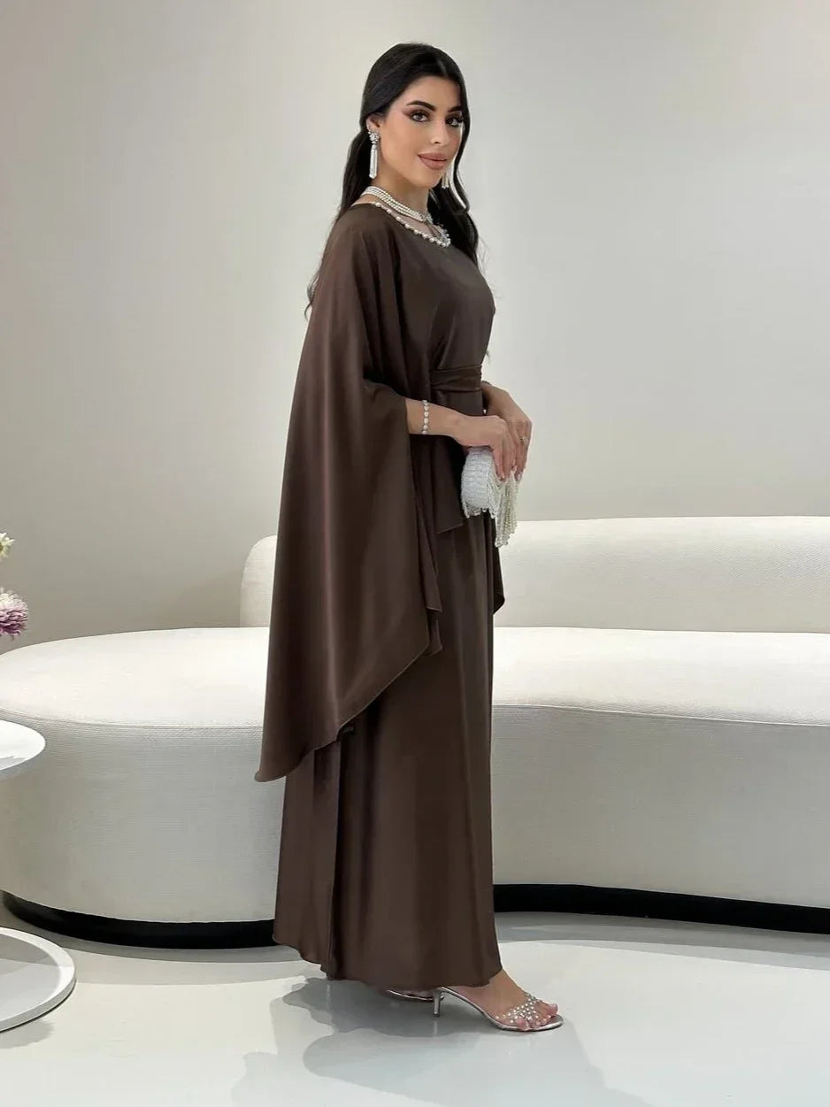 Eid Party Dress for Women Elegant Pearls Abaya Party Muslim Caftan Robe Jalabiya Ramadan Morocco Kaftan 2025 Vestidos Largos
