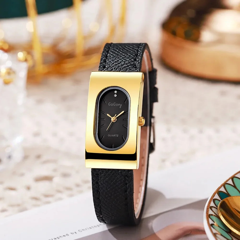 Luxury Ladies Brand Women Watch Fashion Rectangular Dial Quartz Watch Simple Leather Strap Wristwatches Gift Dropshipping