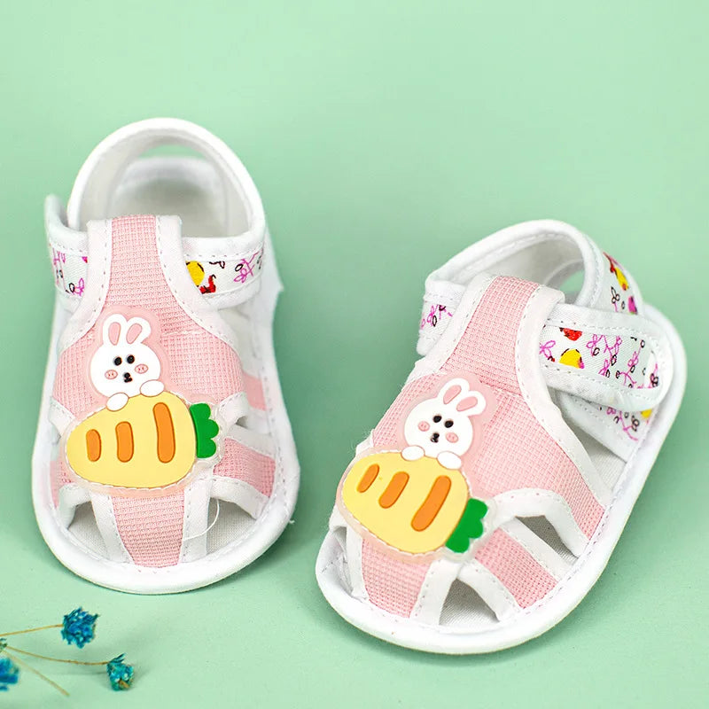 Summer Toddler Infant Kids Baby Cute Casual Princess Sandals Lovely Cartoon Soft Crib Shoes Boy Girls First Walkers Floor Shoe
