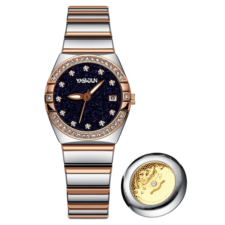 Luxury ladies' watch, mechanical wind waterproof stainless steel watch, high-quality quartz ladies' watch