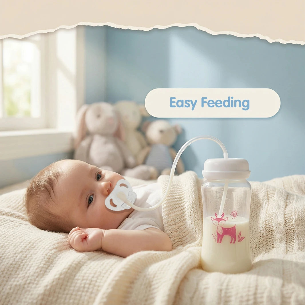3-in-1 Hands-Free 300ML Wide-neck Baby Bottle,Milk Storage Bottle,Pacifier,Multi-Function Anti-Drop Gravity Ball Feeding Bottle