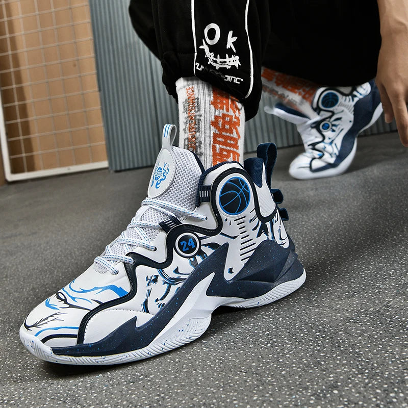 Men Basketball Shoes Fashion Flat Outdoor Sports Sneakers Trendy Professional Training 2025 New Basketball Boots for Man
