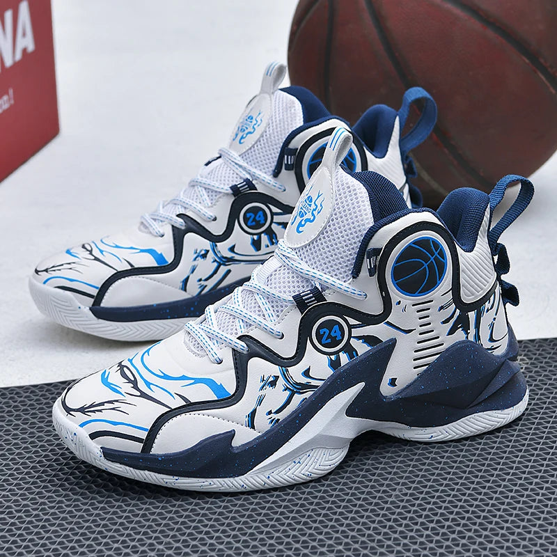 Men Basketball Shoes Fashion Flat Outdoor Sports Sneakers Trendy Professional Training 2025 New Basketball Boots for Man