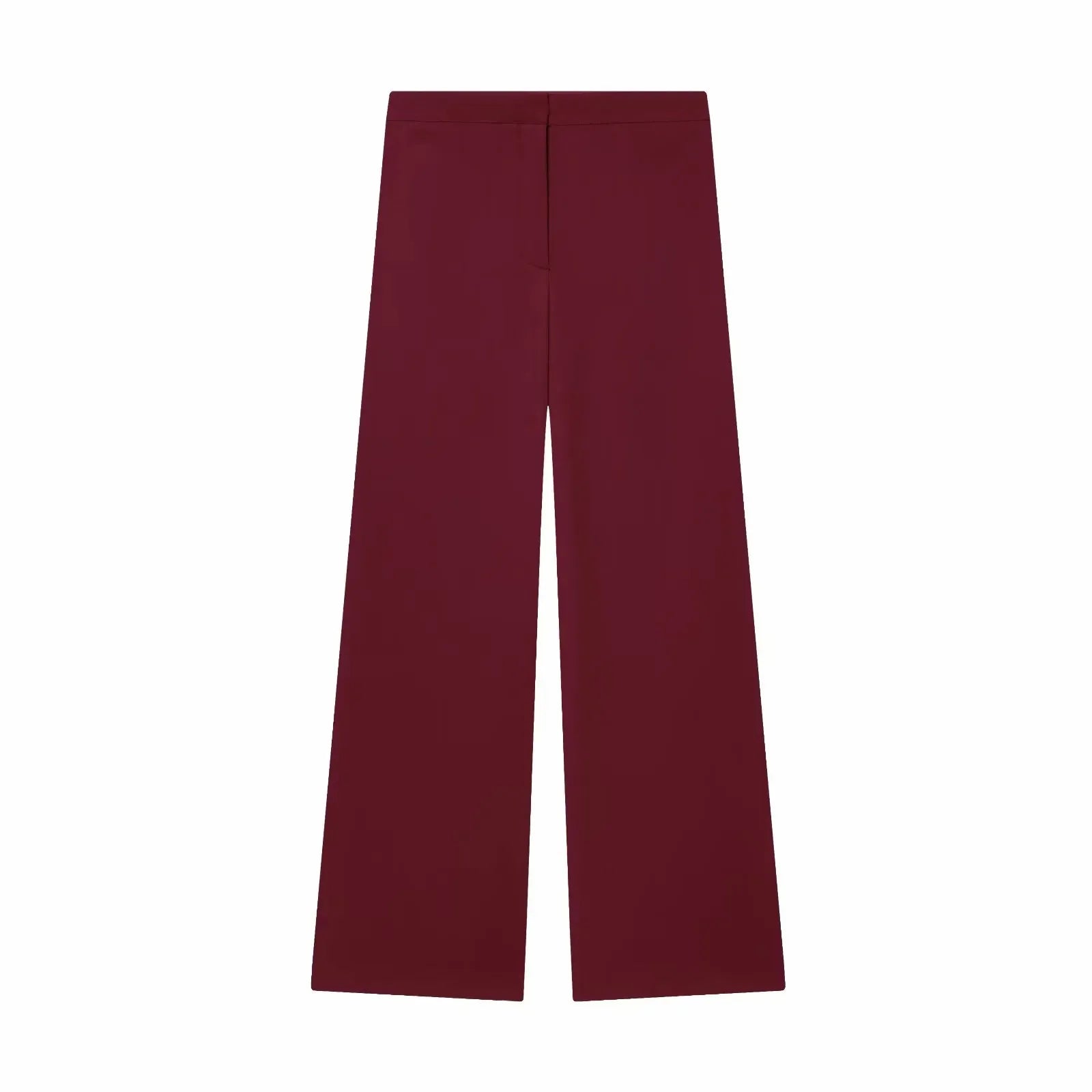 Women Suit Pants Two-Piece Set Buckle Decoration Long Sleeve Blazer Coat + Straight-Leg Pants 2 Pieces Sets Chic Woman Outfits