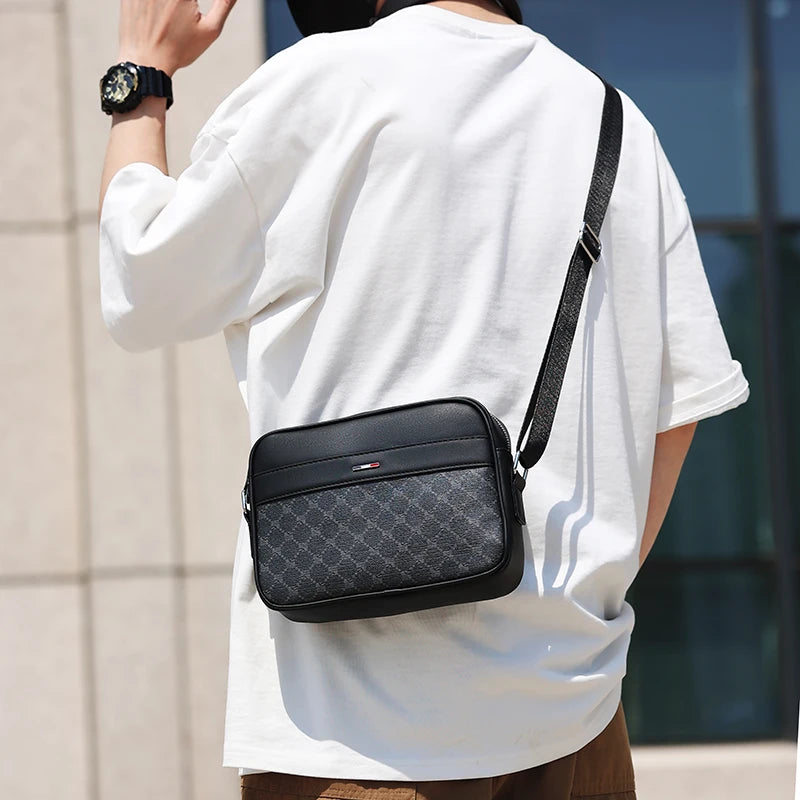 Designer Leather Crossbody Bag for Men Bags New Luxury Brand Casual Man Messenger Bag Fashion Male Bag Sling Pack Shoulder Bags