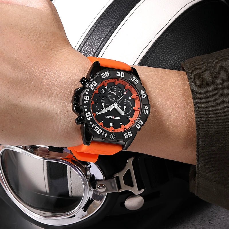 Luxury Men Clock Sport Watch For Men High Quality Waterproof Wrist Watches Chronograph Calendar Luminous Wristwatch reloj hombre