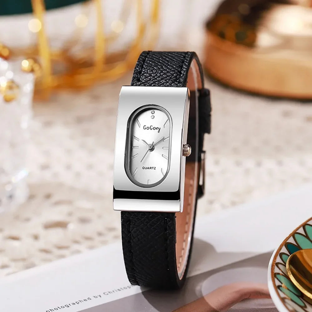 Luxury Ladies Brand Women Watch Fashion Rectangular Dial Quartz Watch Simple Leather Strap Wristwatches Gift Dropshipping