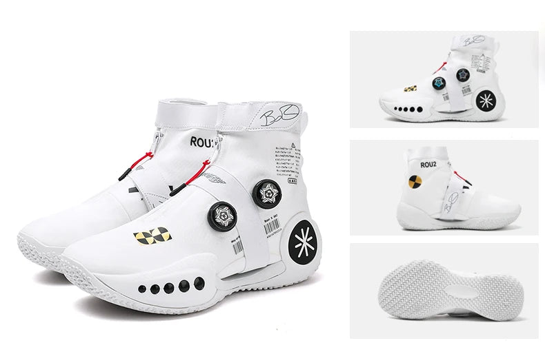 Men's Basketball Shoes Breathable Cushioning Non-Slip Wearable Runing Shoes Gym Training Athletic Basketball Sneakers for Women