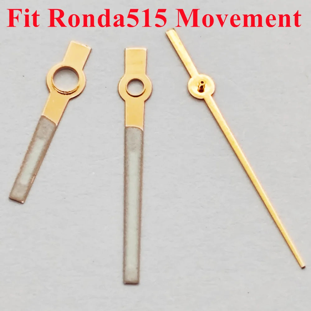RICHUS Ronda515 Watch Hands Silver Gold Rose-Gold Watch Hands Green Luminous Fit Ronda 515 Quartz Movement Watch Accessory Part