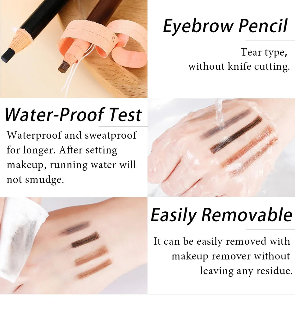 5pcs Professional Microblading Pencil Permanent Eyebrow Pencil Tattoo Waterproof Art Tint Makeup Eye Brow Pen Enhancers Cosmetic
