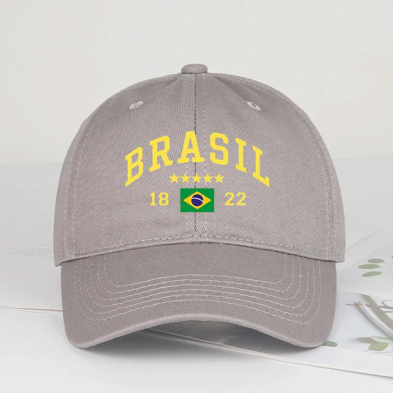 Brazil Flag Five-Star Soft-Top Baseball Cap Stylish Athletic Look Perfect for Daily Match Viewing and Outdoor Sports Great Gift
