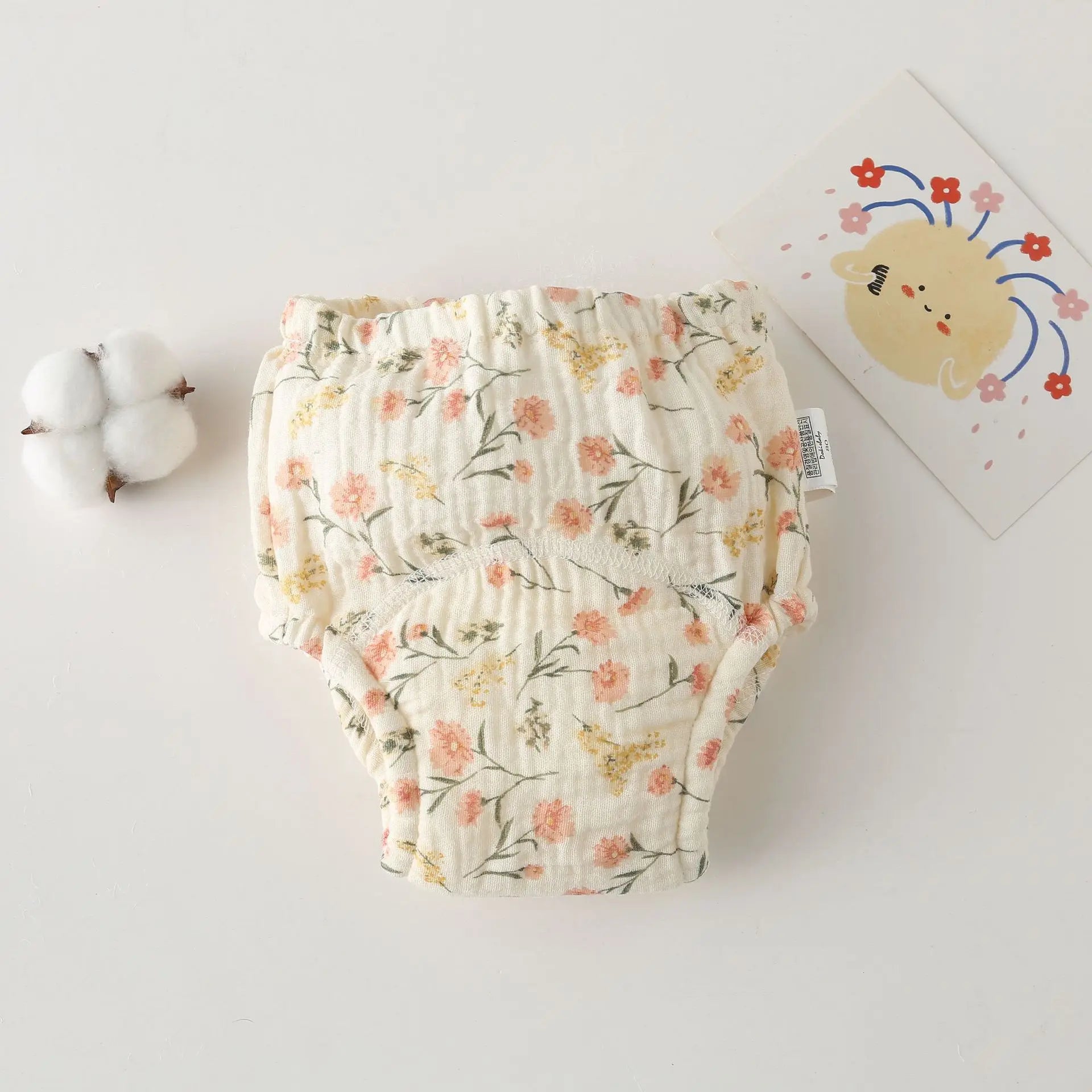Korean Style Cotton Baby Waterproof Training Pants New Baby Diaper Infant Washable Shorts Nappy Panties Nappy Changing Underwear