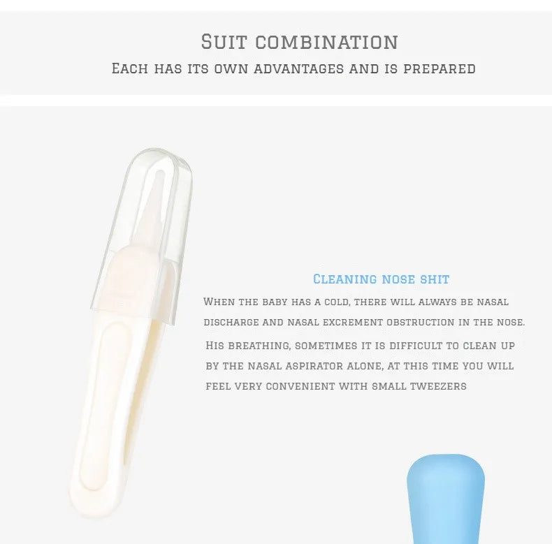 3pcs/box Newborn Baby Safety Nose Cleaner Kids Vacuum Suction Nasal Aspirator Set Infants Medicine Dropper Accessories Baby Care