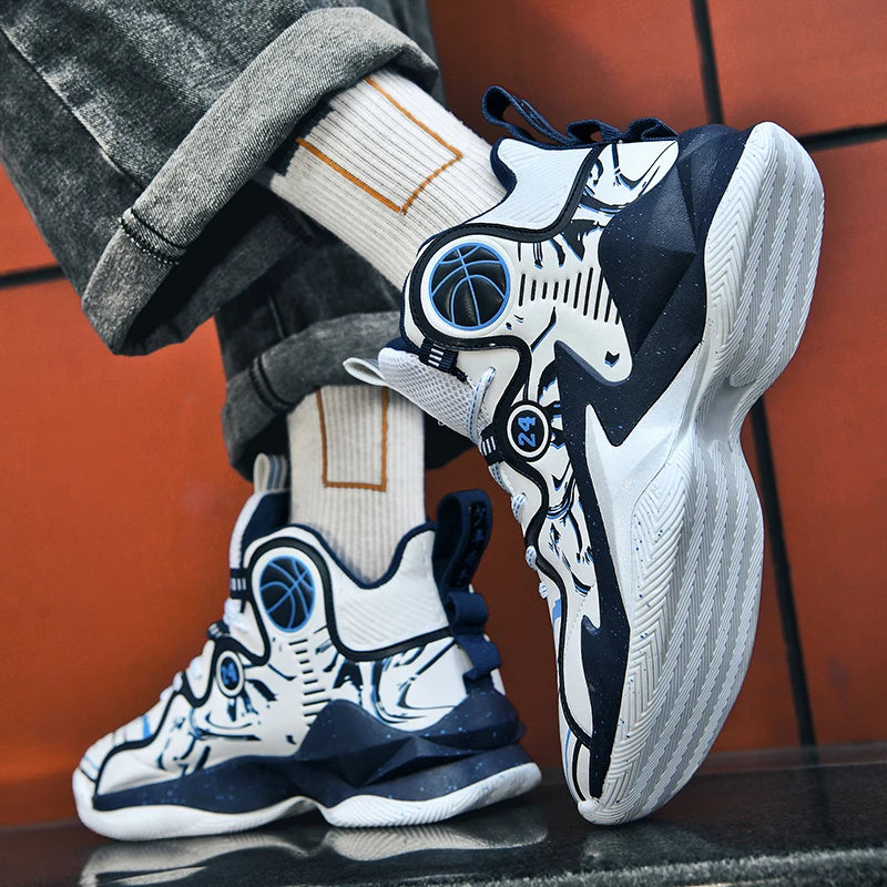 Men Basketball Shoes Fashion Flat Outdoor Sports Sneakers Trendy Professional Training 2025 New Basketball Boots for Man