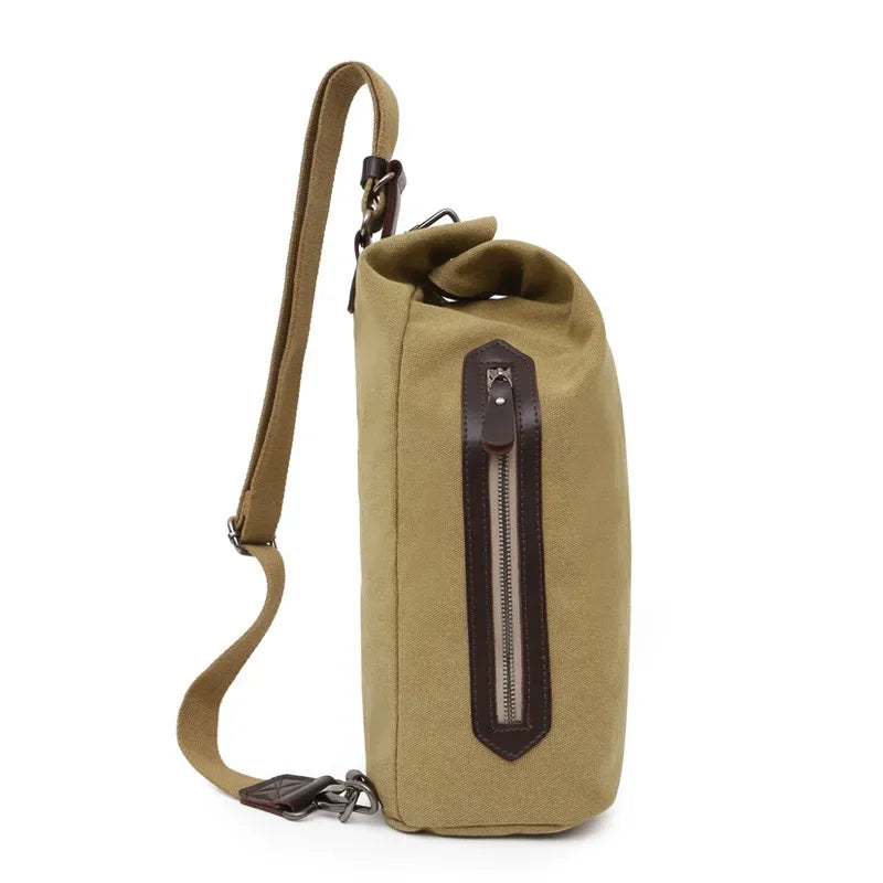 Men's Canvas Handbag Casual Bag Portable Travel Sports gym Shoulder Bag Leisure Backpack Multifunctional Small Bags