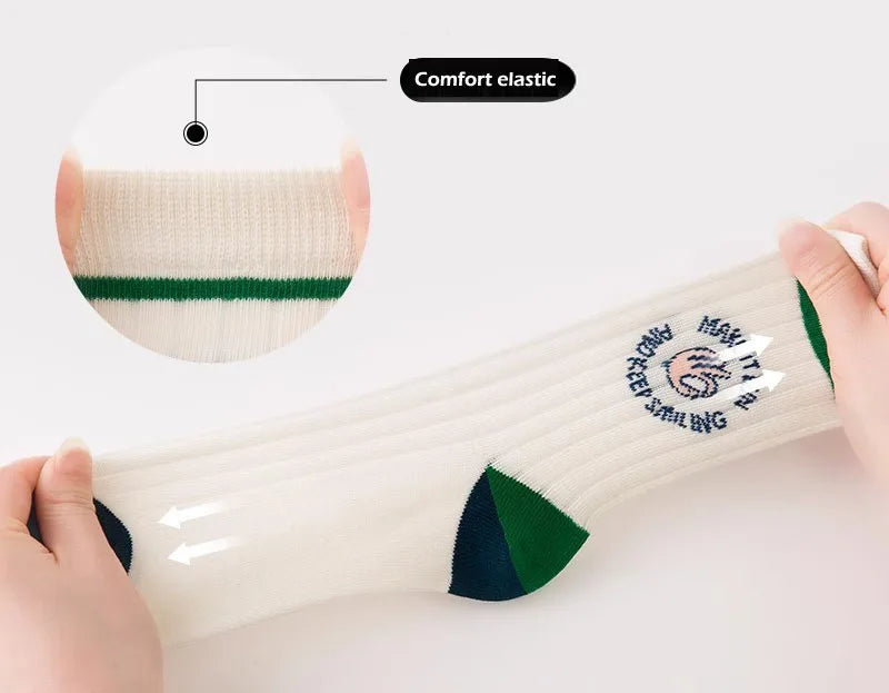 GreenC Summer Calf Socks 5 Pairs Children's Socks Boys Spring Cotton Socks Baby Child 1-14T Kids  Sport Sock