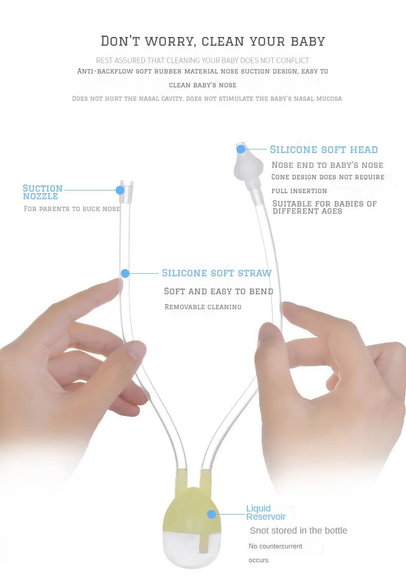 3pcs/box Newborn Baby Safety Nose Cleaner Kids Vacuum Suction Nasal Aspirator Set Infants Medicine Dropper Accessories Baby Care