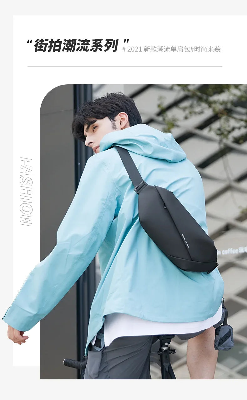 Mark Ryden Men's handbag Man Belt Pouch Sports  Casual Cycling Small Waist Pack Crossbody Bag Shoulder Bag Men's Crossbody Chest