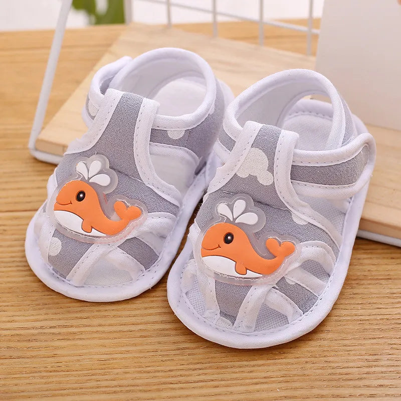 Summer Toddler Infant Kids Baby Cute Casual Princess Sandals Lovely Cartoon Soft Crib Shoes Boy Girls First Walkers Floor Shoe