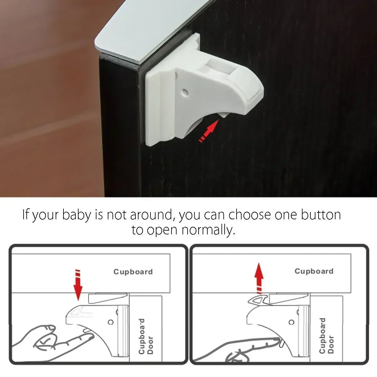 Magnetic Baby Safety Lock Children Protection Invisible Drawer Latch Cabinet Door Lock Limiter Children Security