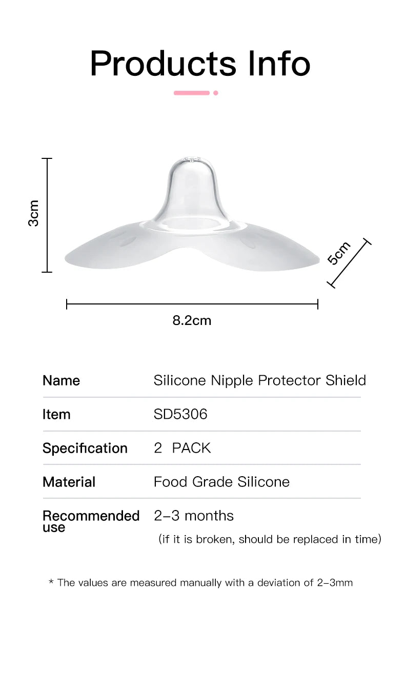 2 Pack Anti-bite Breastfeeding Mother Nipple Feeding Shield Butterfly Silicone Shields Protectors Soft Nipple Cover