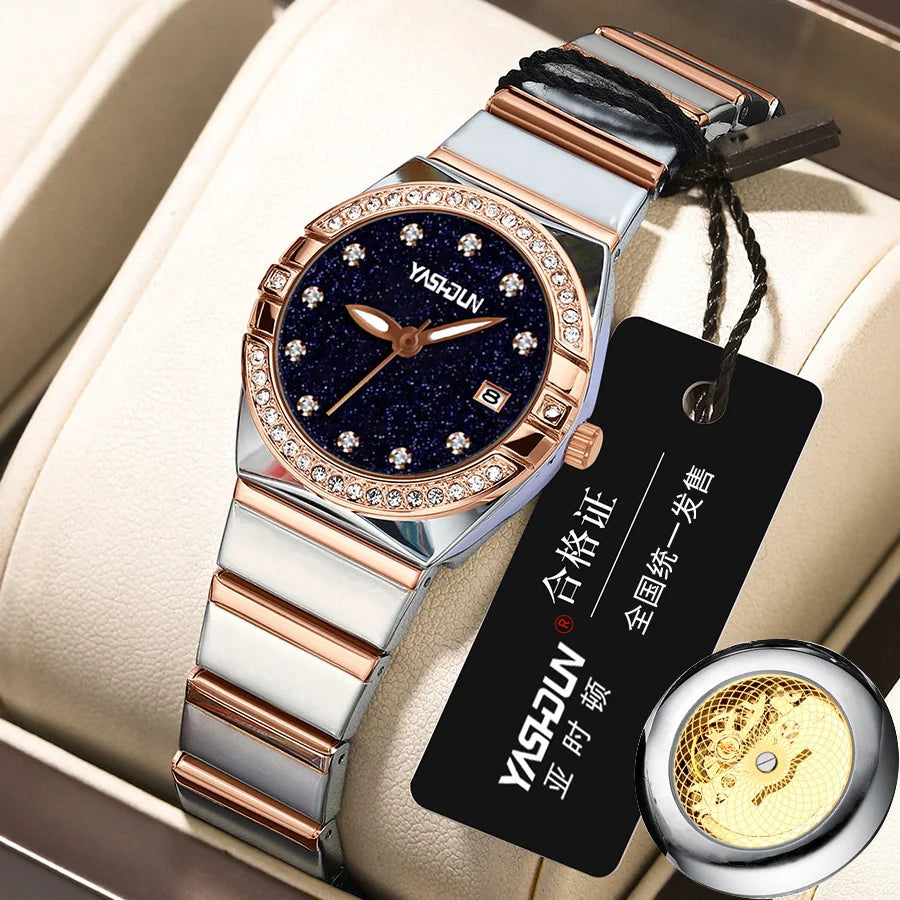 Luxury ladies' watch, mechanical wind waterproof stainless steel watch, high-quality quartz ladies' watch