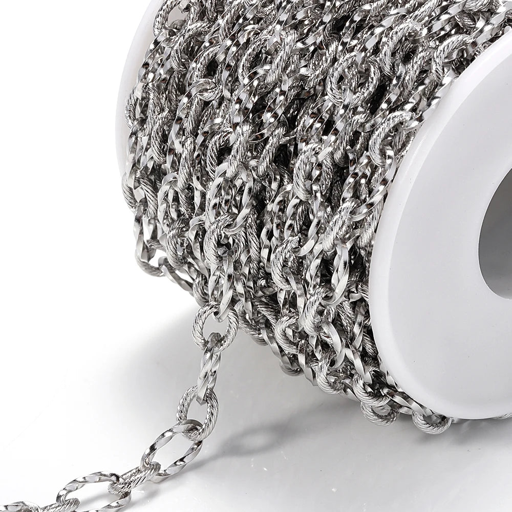 1meter Golden Stainless Steel Rolo Cable Bulk Chains for DIY Jewelry Making