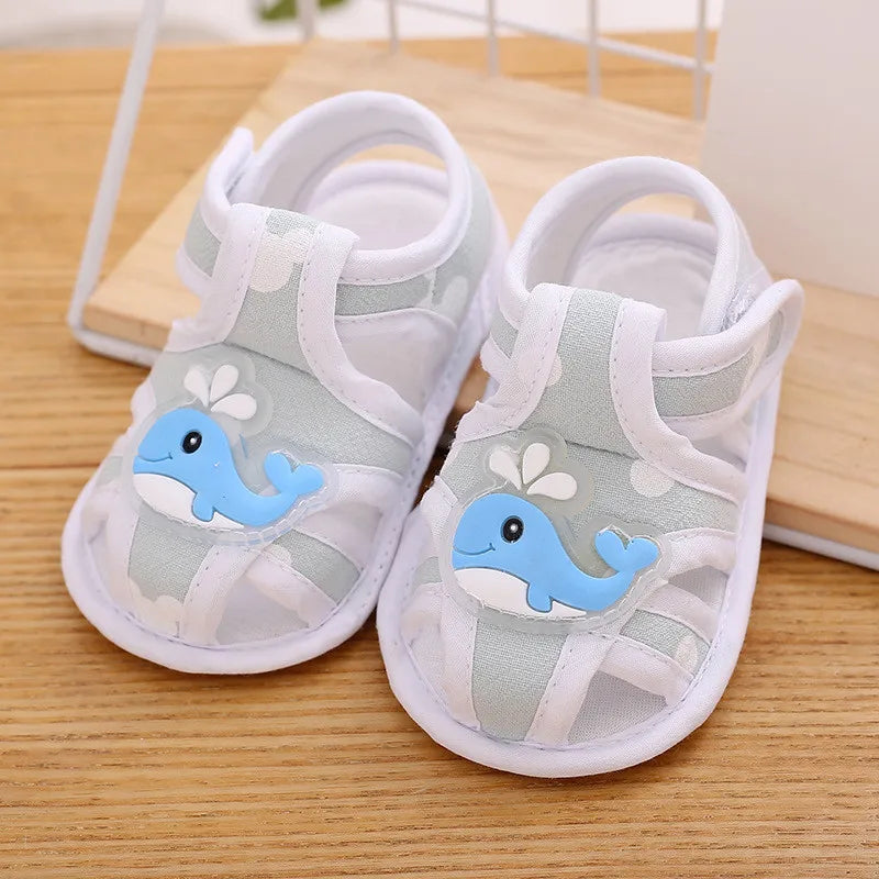 Summer Toddler Infant Kids Baby Cute Casual Princess Sandals Lovely Cartoon Soft Crib Shoes Boy Girls First Walkers Floor Shoe
