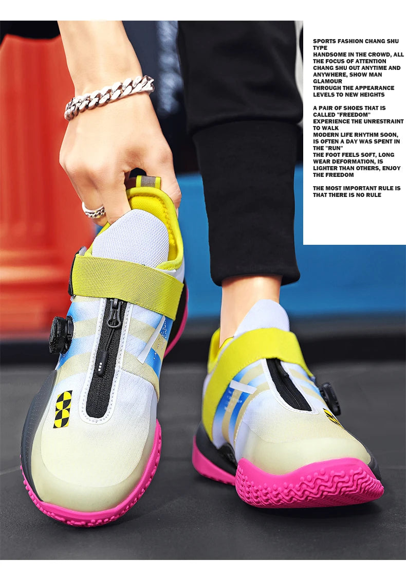 Men's Basketball Shoes Breathable Cushioning Non-Slip Wearable Runing Shoes Gym Training Athletic Basketball Sneakers for Women