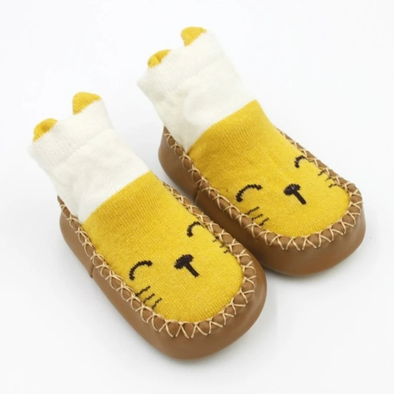 Toddler Winter Indoor Sock Shoes with Rubber Soles