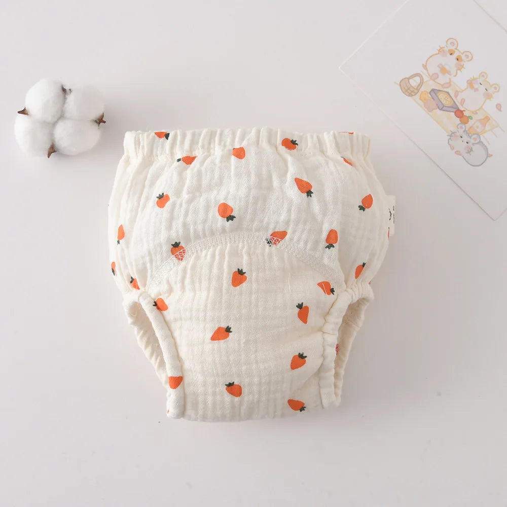 Korean Style Cotton Baby Waterproof Training Pants New Baby Diaper Infant Washable Shorts Nappy Panties Nappy Changing Underwear
