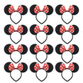3/6/12pcs/lot Girls Mouse Ears Solid Bow Ears Headband for Birthday Party Supplies and Mouse Themed Costume Cosplay Decoration