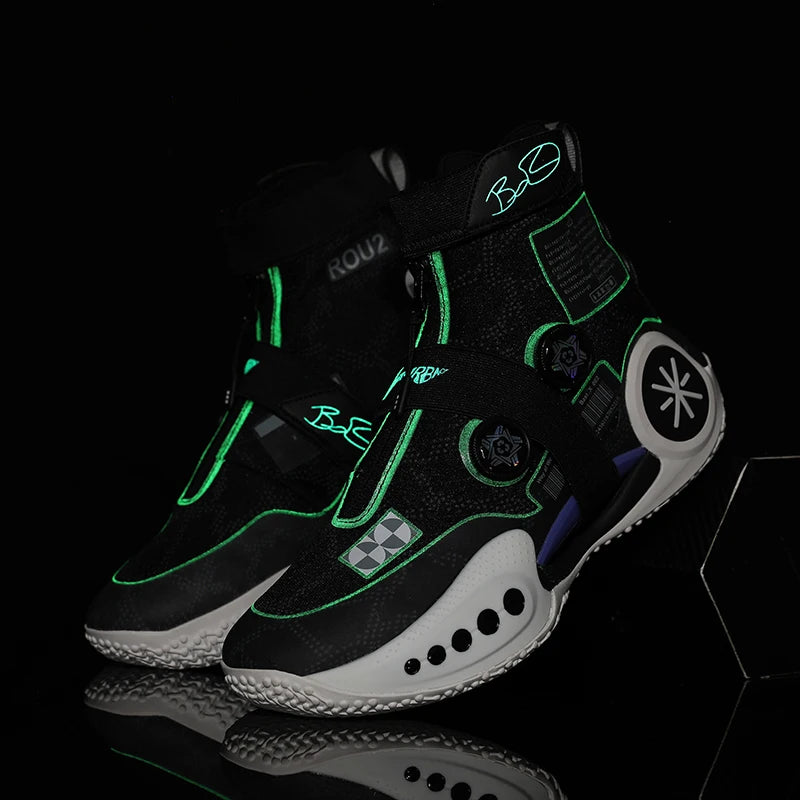 Men's Basketball Shoes Breathable Cushioning Non-Slip Wearable Runing Shoes Gym Training Athletic Basketball Sneakers for Women