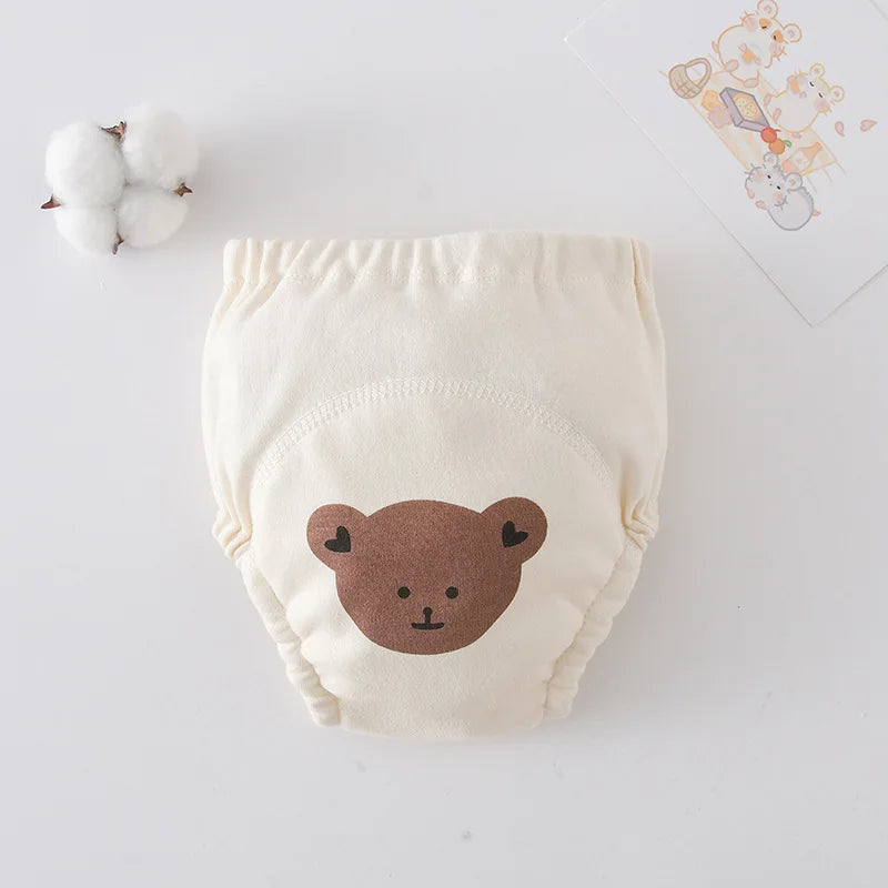 Korean Style Cotton Baby Waterproof Training Pants New Baby Diaper Infant Washable Shorts Nappy Panties Nappy Changing Underwear