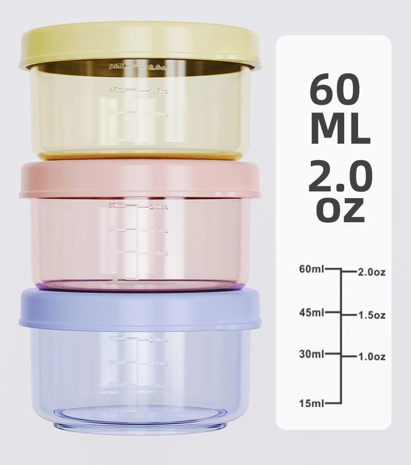 6 Pcs Baby Food Storage Containers - PP Material Steamable & Leak-Proof, Infant Feeding Bowls for Freshness, Stackable Organizer
