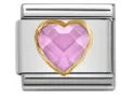 2025 New Original Luxury Zircon Love Italian Charm Links Fit 9mm Bracelet Stainless Steel Jewelry Making