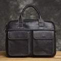 Men's Handbag for Men Genuine Leather Top Grain Leather Large Capacity Laptop Bag Business Document Briefcase Luxury Purse