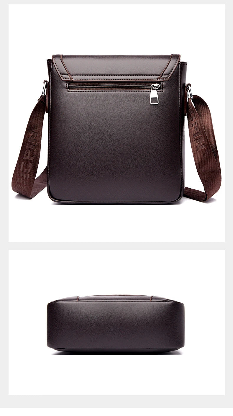 Luxury Brand Leather Messenger Bag Man Handbag Crossbody Side Bag For Men Business Office Work Bag Male Small Shoulder Bag