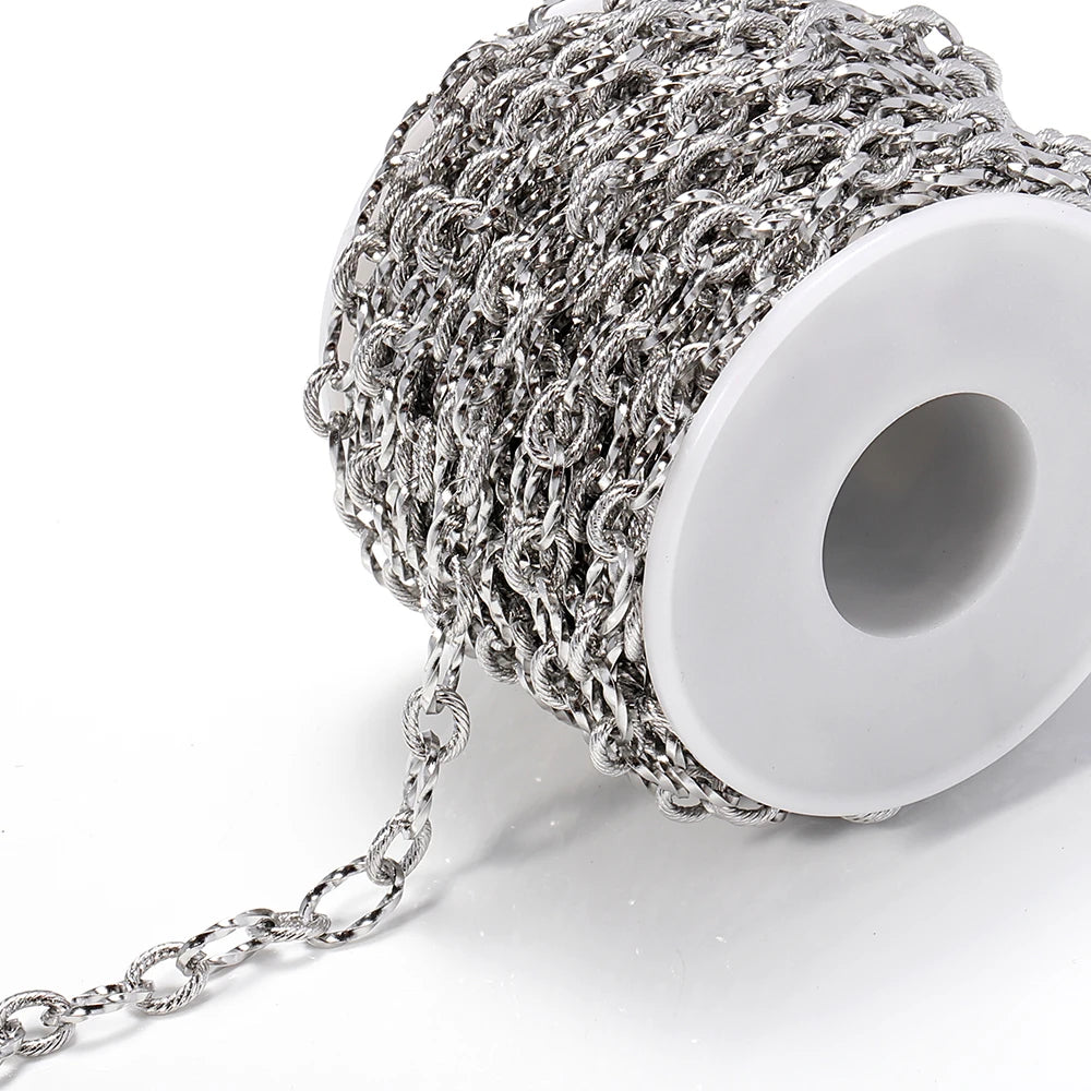 1meter Golden Stainless Steel Rolo Cable Bulk Chains for DIY Jewelry Making