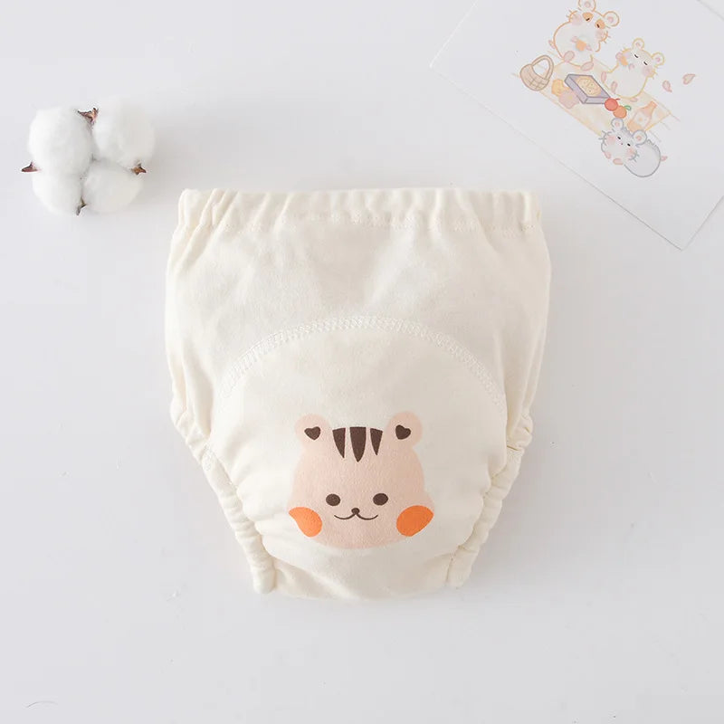 Korean Style Cotton Baby Waterproof Training Pants New Baby Diaper Infant Washable Shorts Nappy Panties Nappy Changing Underwear