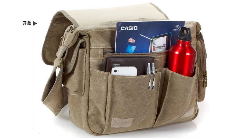Men's Vintage Canvas Bag Men Casual Crossbody Bag For Men Messenger Bag Man Travel Shoulder Bags Bolsa Masculina High Quality