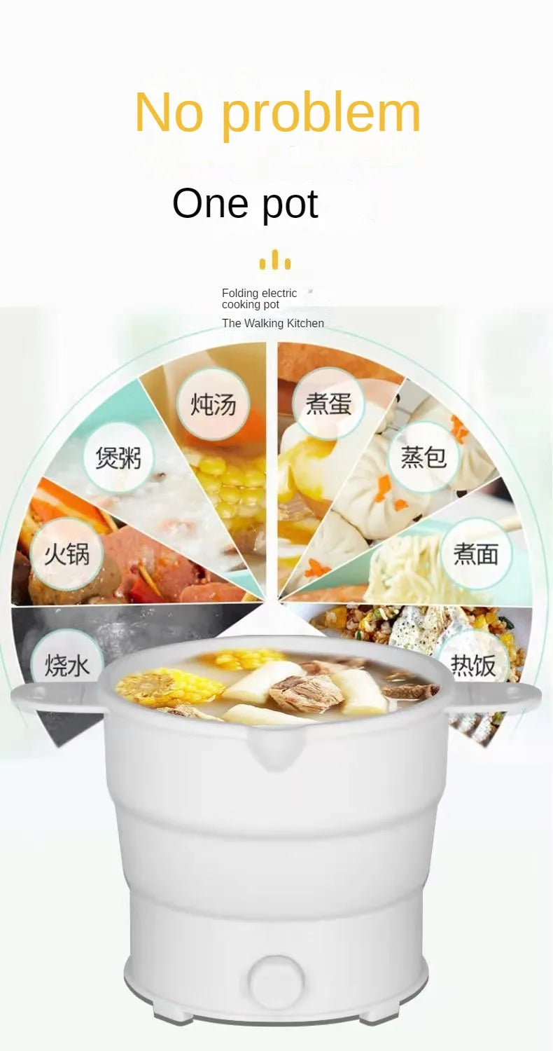 Multi Portable Foldable Pot for Travel Baby Milk Warmer Kettle Electric Cook Hot Pot Water Boiler Porridge Pot for Baby