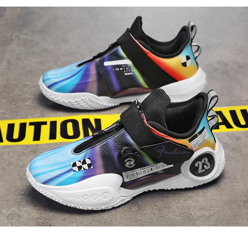 Men's Basketball Shoes Breathable Cushioning Non-Slip Wearable Runing Shoes Gym Training Athletic Basketball Sneakers for Women