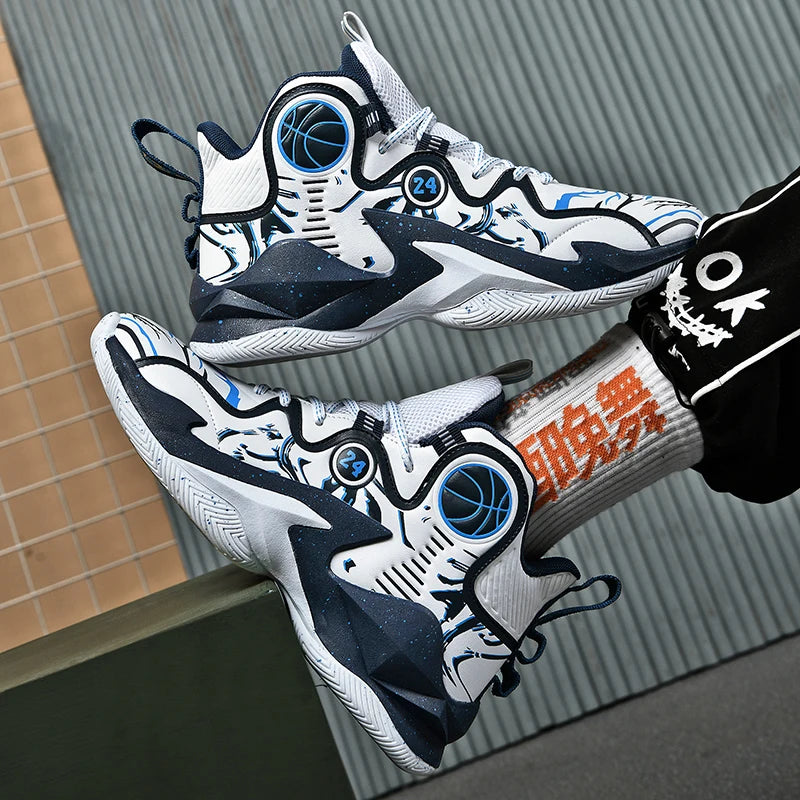 Men Basketball Shoes Fashion Flat Outdoor Sports Sneakers Trendy Professional Training 2025 New Basketball Boots for Man