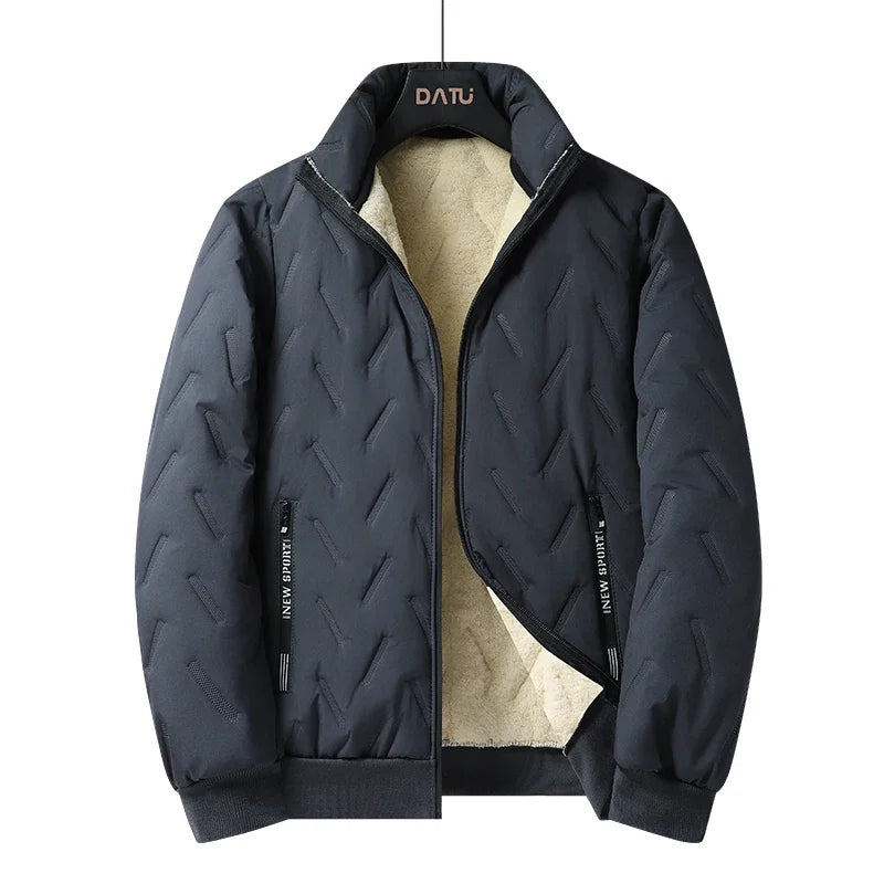 New Men's Windproof Jackets Coats Water-Resistant Casual Zipper Hight Weight Parkas Athletic Outdoor Warm Thick Streetwear