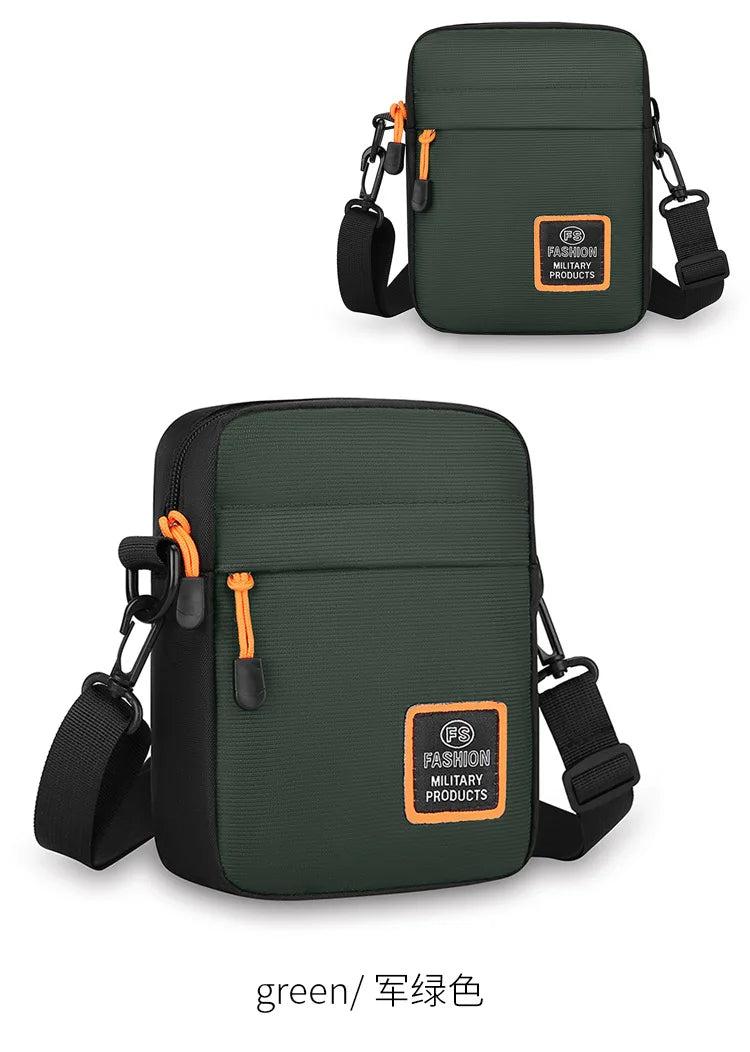 Men's Business Shoulder Bag Casual Man's Messenger Bag Durable Male Handbag Waterproof Oxford Cloth Bag Mini Mobile Phone Bags