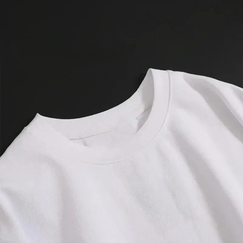 2026 Spring and summer American  New Pure Cotton T-shirt with Round Neck, High-quality Luxury, Best-selling and Trendy Style