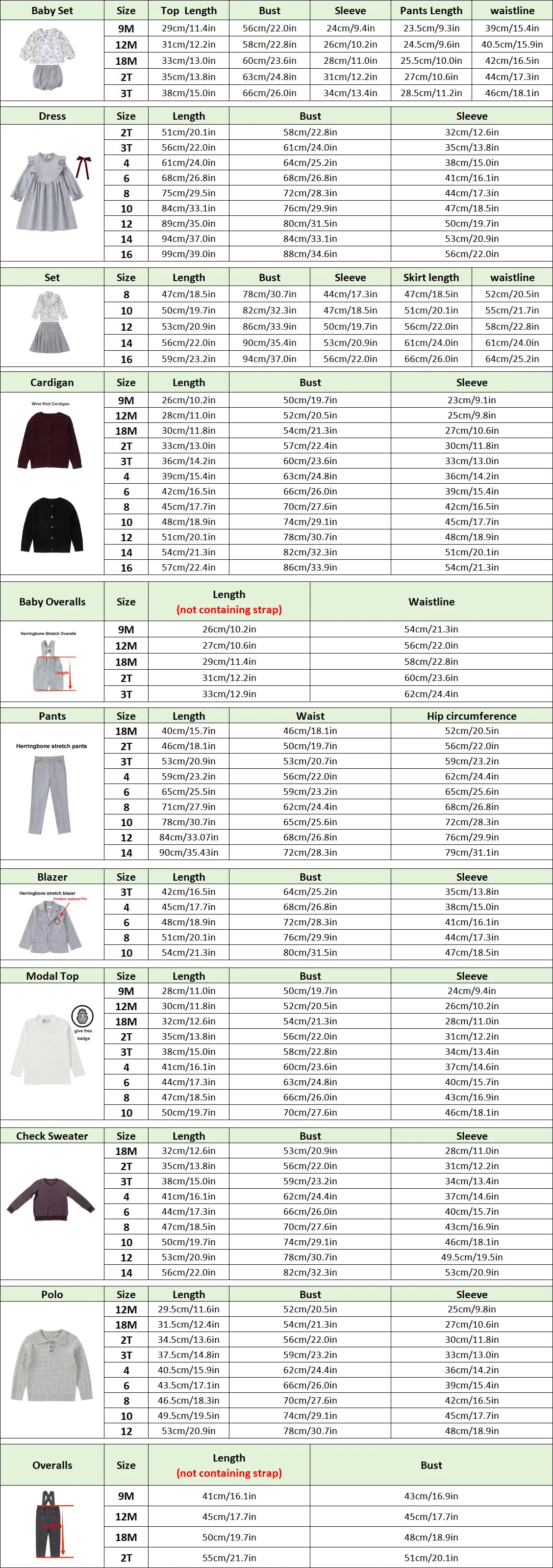 AP Herringbone Collection 2025 Autumn Stretched Girls and Boys Clothes Baby Floral Set Kids Cardigan Cableknit Polo,  #6006