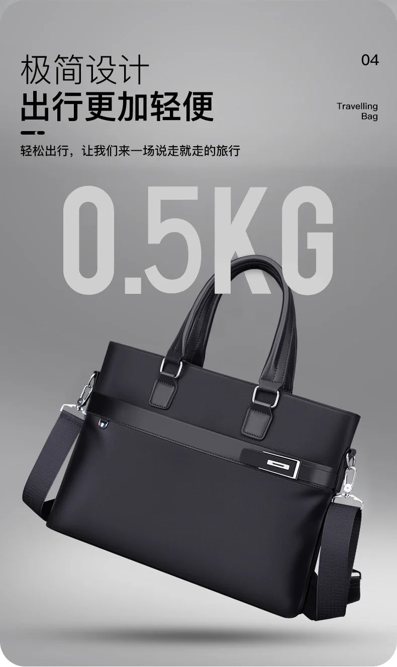 Men's Handbag Business Travel Crossbody Laptop Bag Large Capacity Commuting Office Shoulder Bag